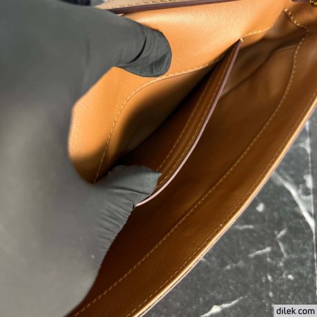 Prada Arque Leather Shoulder Bag With Flap