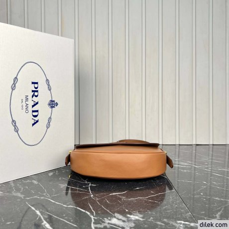 Prada Arque Leather Shoulder Bag With Flap