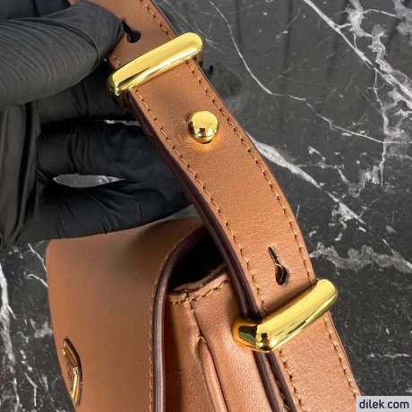 Prada Arque Leather Shoulder Bag With Flap