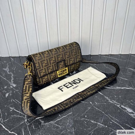 Fendi Baguette FF Jacquard Bag