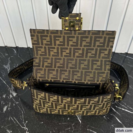 Fendi Baguette FF Jacquard Bag