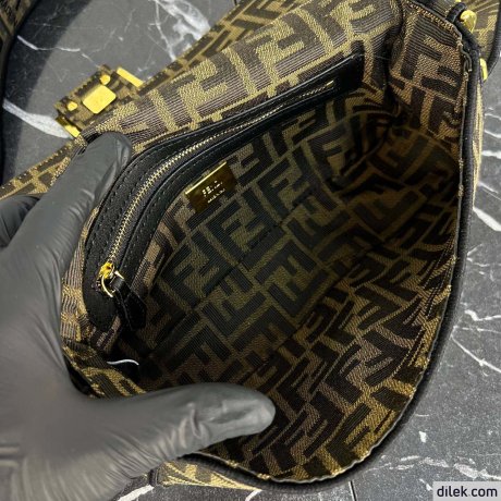 Fendi Baguette FF Jacquard Bag