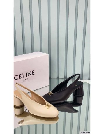 Celine Leather Slingback Pumps