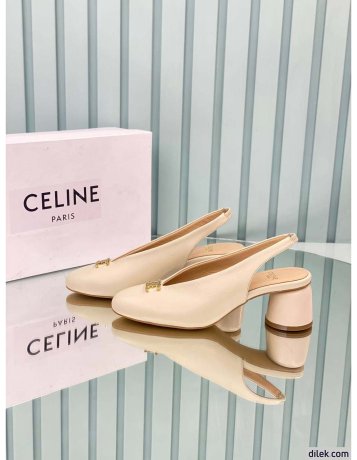 Celine Leather Slingback Pumps