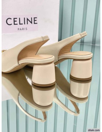 Celine Leather Slingback Pumps