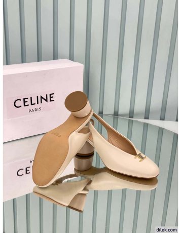 Celine Leather Slingback Pumps