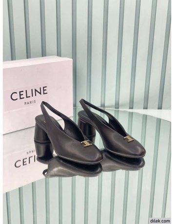 Celine Leather Slingback Pumps