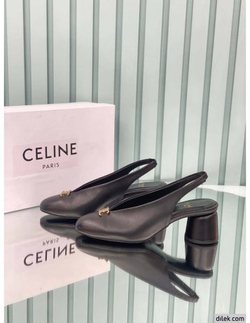 Celine Leather Slingback Pumps