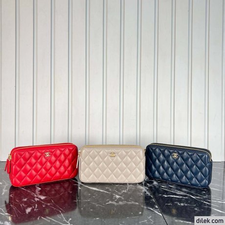 Chanel Double Zippy Wallet