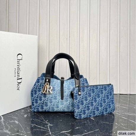 Dior Small Toujours Bag Blue Denim