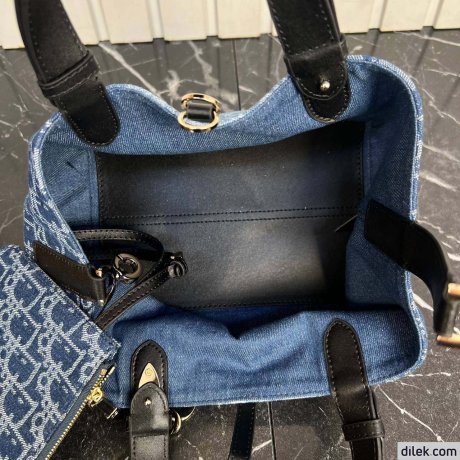 Dior Small Toujours Bag Blue Denim