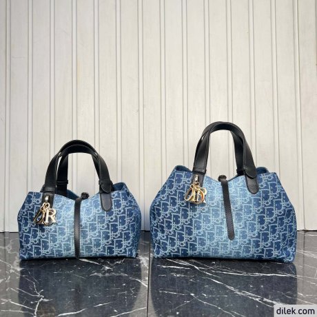 Dior Small Toujours Bag Blue Denim