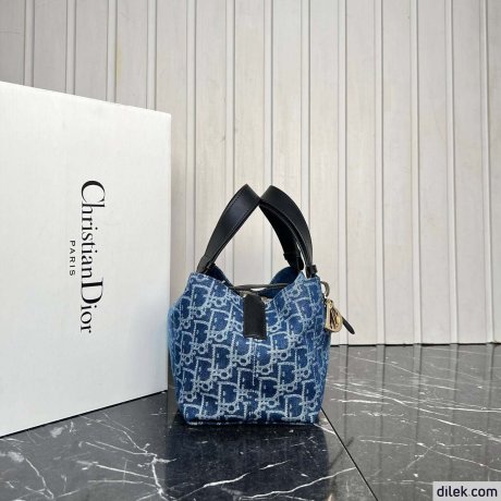 Dior Small Toujours Bag Blue Denim