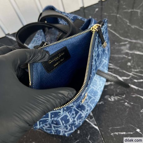 Dior Small Toujours Bag Blue Denim