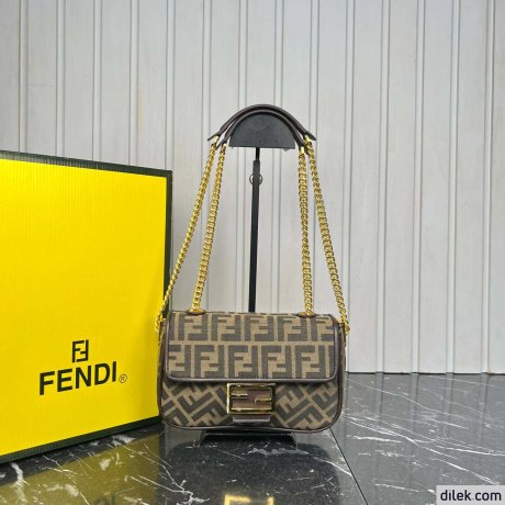 Fendi Baguette FF Jacquard Small Bag