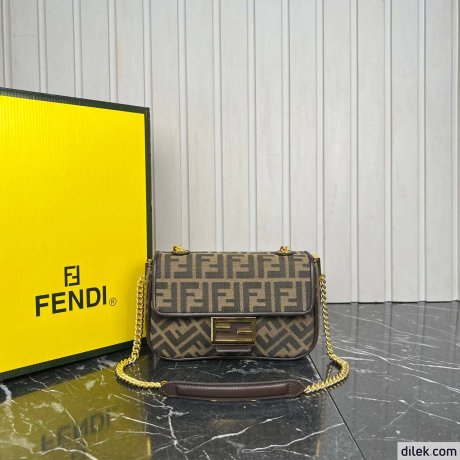 Fendi Baguette FF Jacquard Small Bag