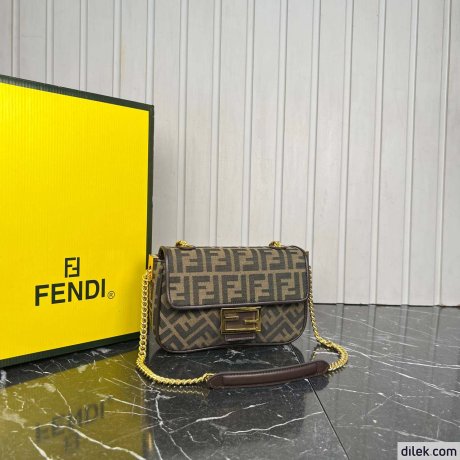 Fendi Baguette FF Jacquard Small Bag