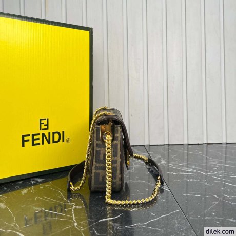 Fendi Baguette FF Jacquard Small Bag