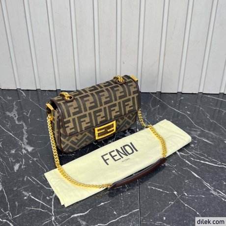 Fendi Baguette FF Jacquard Small Bag