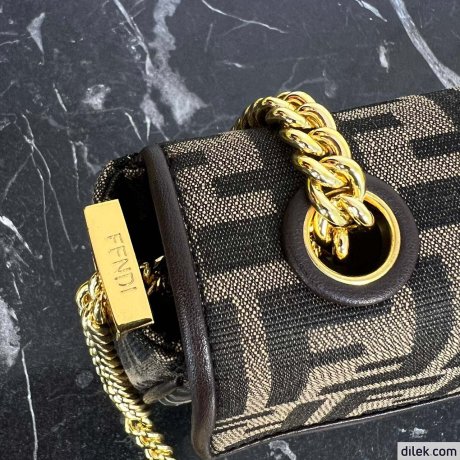 Fendi Baguette FF Jacquard Small Bag