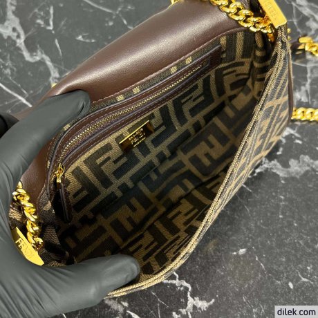Fendi Baguette FF Jacquard Small Bag