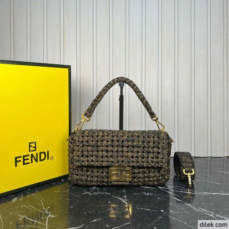 Fendi Baguette Medium Canvas Bag