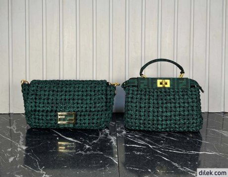 Fendi Baguette Medium Canvas Bag