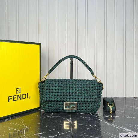 Fendi Baguette Medium Canvas Bag