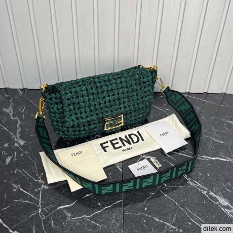 Fendi Baguette Medium Canvas Bag