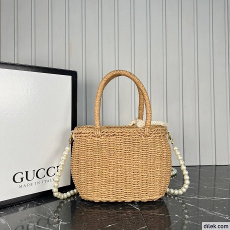 Gucci Natural Raffia Bag