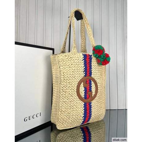 Gucci Raffia Tote Bag