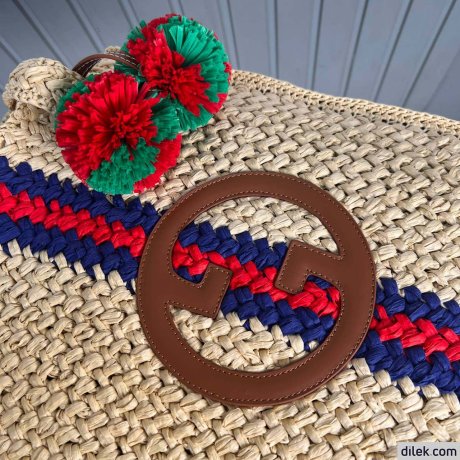 Gucci Raffia Tote Bag