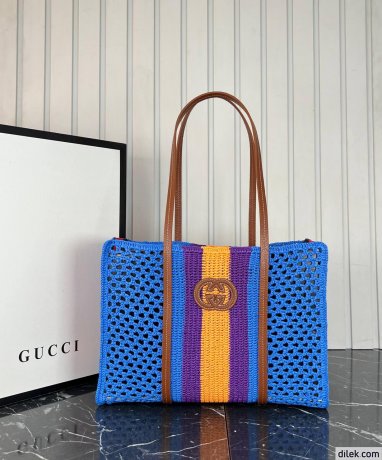 Gucci Raffia Tote Bag