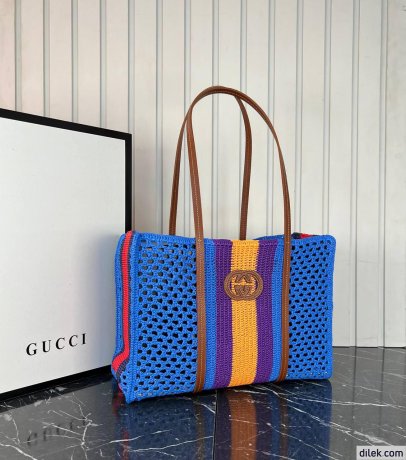 Gucci Raffia Tote Bag