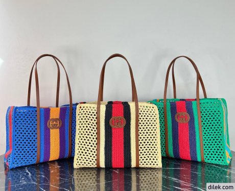Gucci Raffia Tote Bag