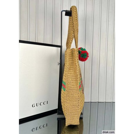 Gucci Raffia Tote Bag