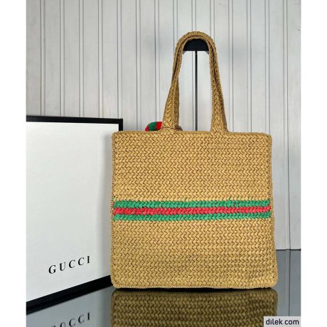 Gucci Raffia Tote Bag