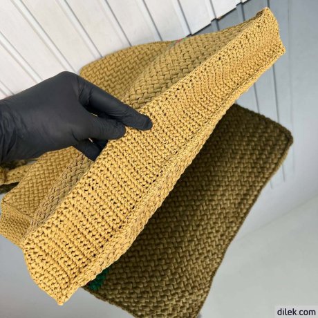 Gucci Raffia Tote Bag