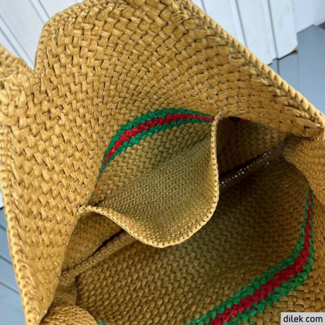 Gucci Raffia Tote Bag