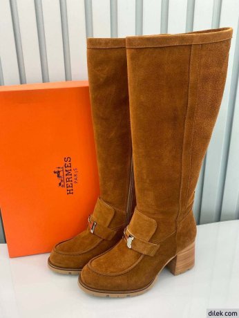 Hermes Women Long Suede Boot
