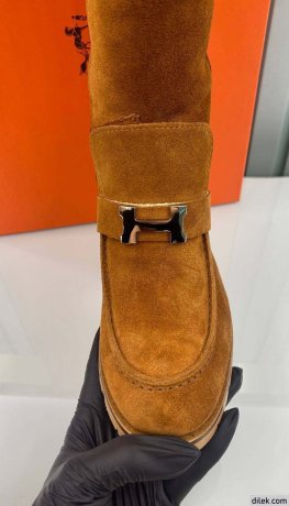 Hermes Women Long Suede Boot