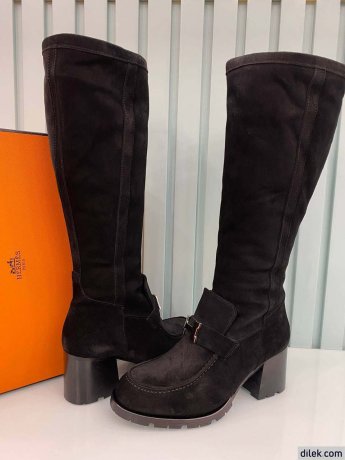 Hermes Women Long Suede Boot