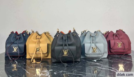 Louis Vuitton Lockme Leather Crossbody Bucket Bag