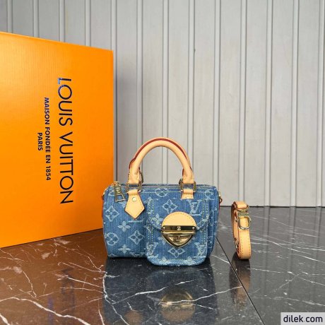 Louis Vuitton Nano Speedy Monogram Denim