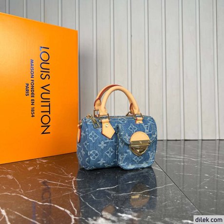 Louis Vuitton Nano Speedy Monogram Denim