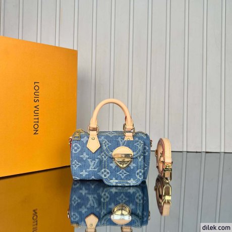 Louis Vuitton Nano Speedy Monogram Denim