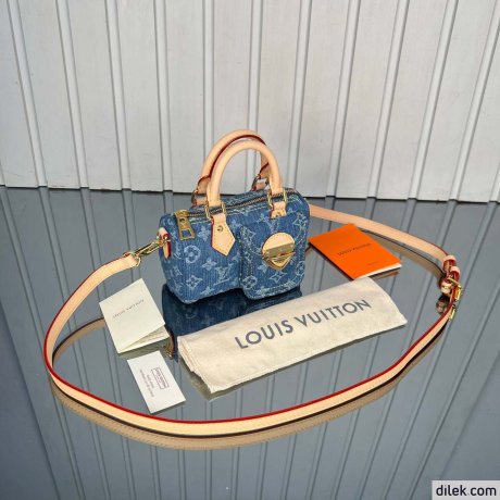 Louis Vuitton Nano Speedy Monogram Denim