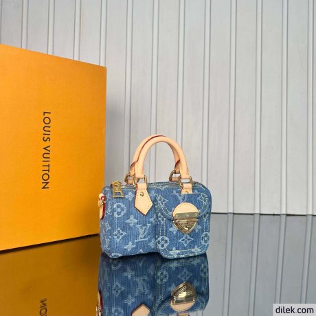 Louis Vuitton Nano Speedy Monogram Denim