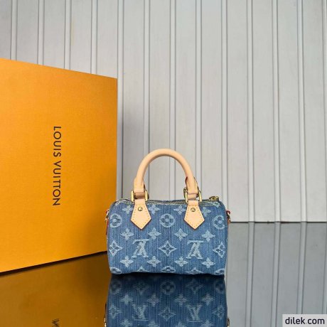 Louis Vuitton Nano Speedy Monogram Denim