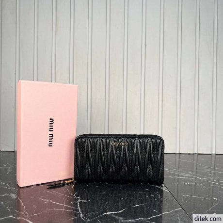 Miu Miu Matelasse Nappa Leather Wallet